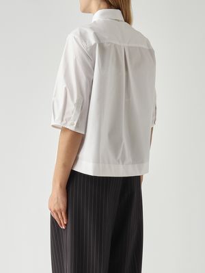 4. Camicia donna in cotone Bianco-Beige