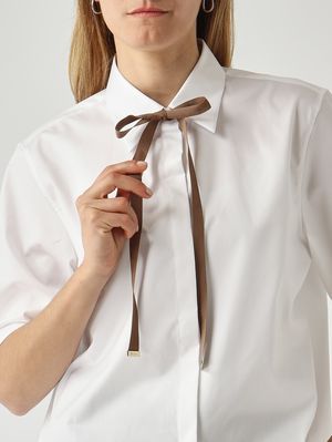 5. Camicia donna in cotone Bianco-Beige