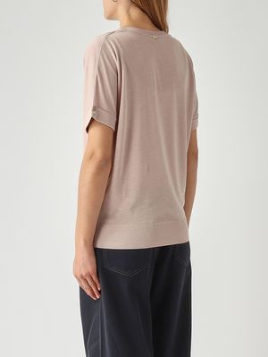 4. T-shirt femme en coton mélangé Poudre