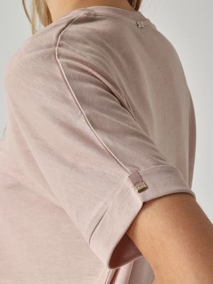 5. T-shirt femme en coton mélangé Poudre