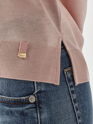 5. Maglia donna in lyocell e cotone Cipria