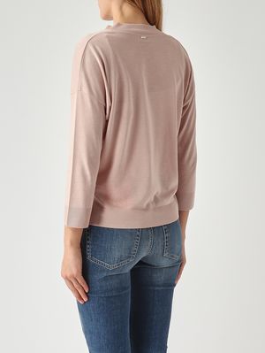 4. Maglia donna in lyocell e cotone Cipria
