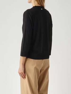 4. Maglia donna in lyocell e cotone Nero