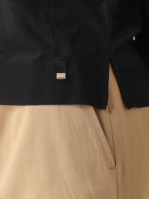 5. Maglia donna in lyocell e cotone Nero