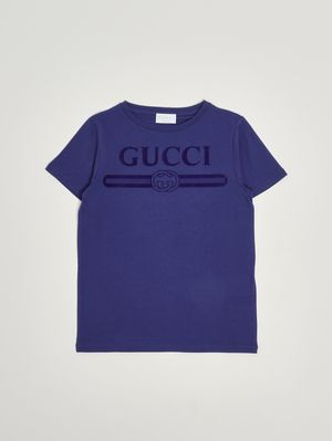 1. T-shirt bambina in cotone Blu