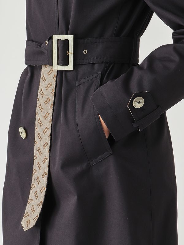 5. Damen-Trenchcoat aus Baumwollgabardine Blau Herno im000919d13238