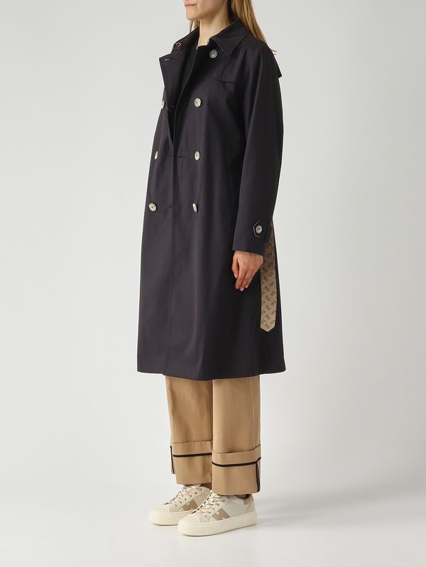 3. Damen-Trenchcoat aus Baumwollgabardine Blau Herno im000919d13238