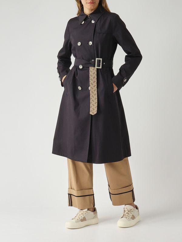 2. Damen-Trenchcoat aus Baumwollgabardine Blau Herno im000919d13238