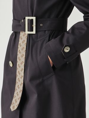 5. Damen-Trenchcoat aus Baumwollgabardine Blau