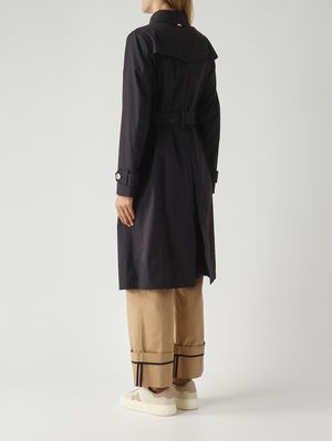 4. Damen-Trenchcoat aus Baumwollgabardine Blau