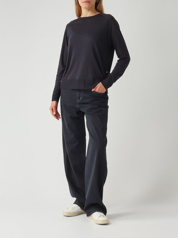 2. Maglia donna in misto cotone Blu Herno jg000311d52056