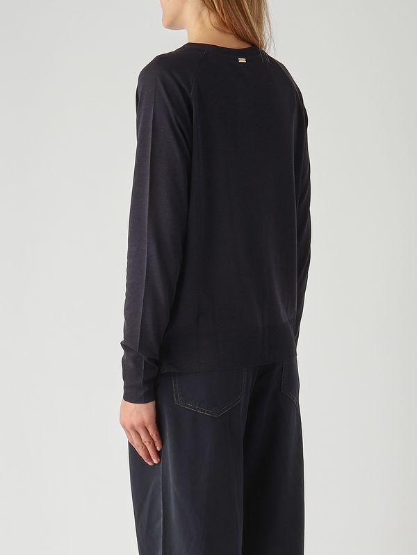 4. Maglia donna in misto cotone Blu Herno jg000311d52056