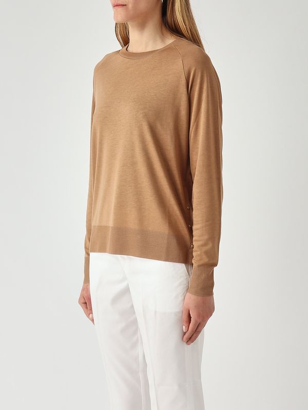 3. Women's cotton blend sweater Camel Herno jg000311d52056