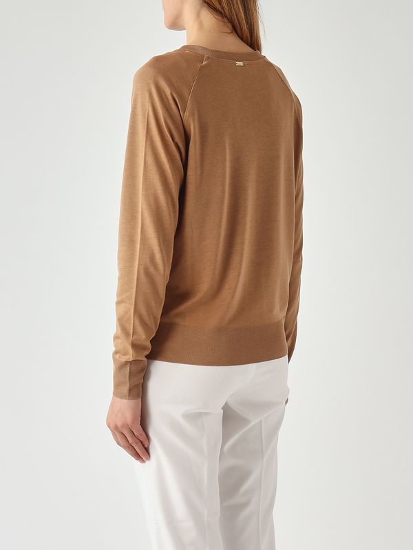 4. Women's cotton blend sweater Camel Herno jg000311d52056