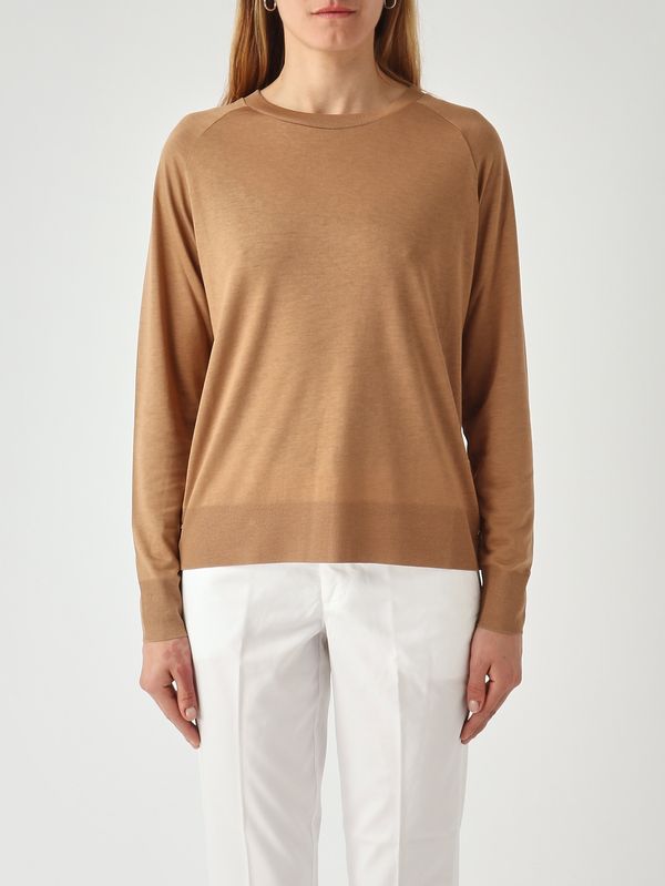 Damen-Pullover aus Baumwollmischung Kamel Herno