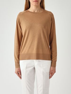1. Women's cotton blend sweater Camel