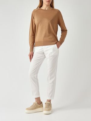 2. Women's cotton blend sweater Camel