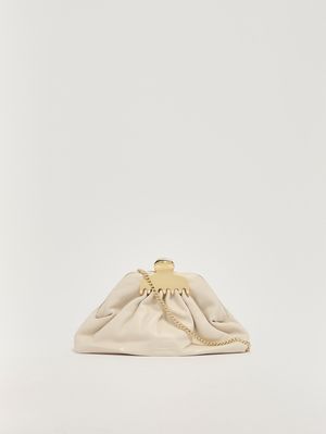 4. Clutch femme The Small Claw Clip en cuir Ivoire