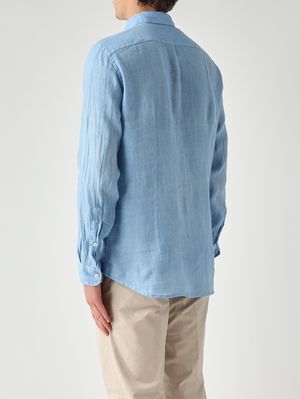 3. Herrenhemd aus Leinen Celeste