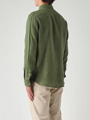 3. Herrenhemd aus Leinen Militär