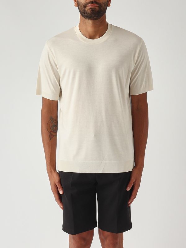 Camiseta para hombre Cecil de tejido tipo satén de algodón Marfil Altea