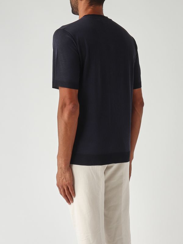 4. Camiseta para hombre Cecil de tejido tipo satén de algodón Azul marino Altea 2655255