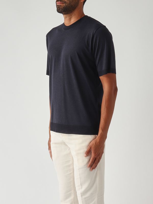 3. Camiseta para hombre Cecil de tejido tipo satén de algodón Azul marino Altea 2655255