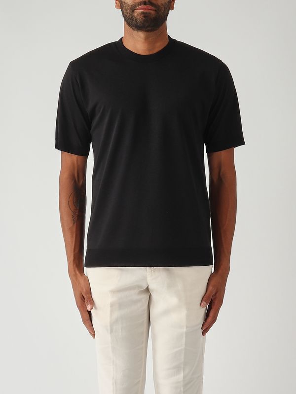 Camiseta para hombre Cecil de tejido tipo satén de algodón Negro Altea