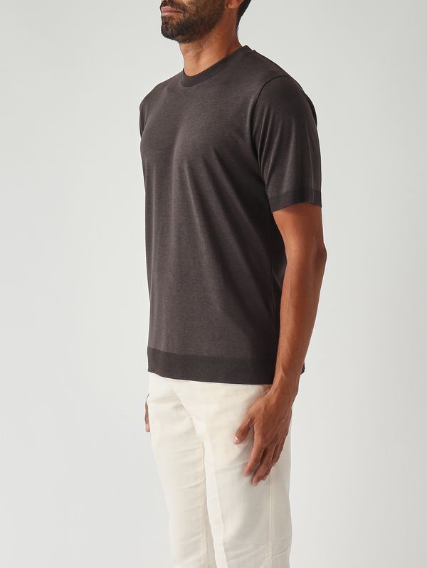 3. Cecil Herren-T-Shirt aus baumwollähnlichem Satin Dunkelbraun Altea 2655255