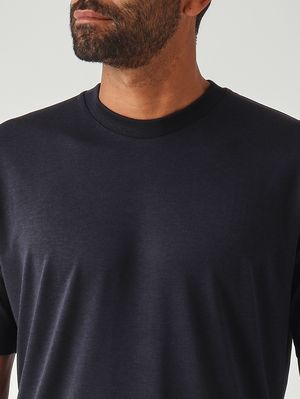 5. Camiseta para hombre Cecil de tejido tipo satén de algodón Azul marino