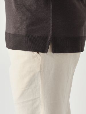 5. Cecil Herren-T-Shirt aus baumwollähnlichem Satin Dunkelbraun
