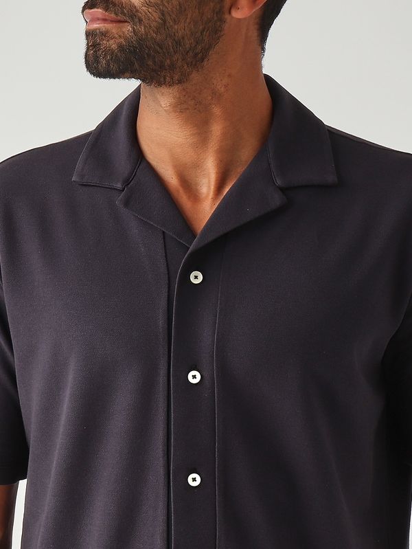 5. Camisa de hombre Jean en punto de algodón Azul marino Altea 2654166