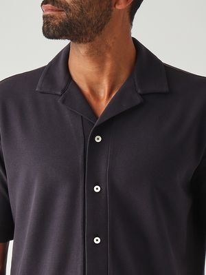 5. Camisa de hombre Jean en punto de algodón Azul marino