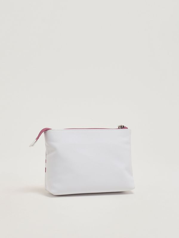 2. Pochette aus Nylon und Kunstleder Weiß-Rosa GCDS gckb102