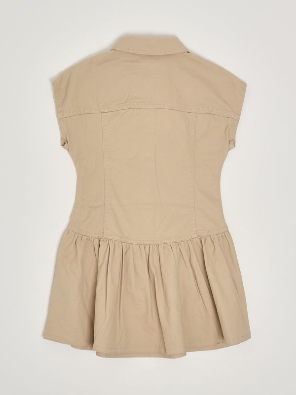 2. Vestido de niña de algodón elástico. Beige Twinset 261gj2104