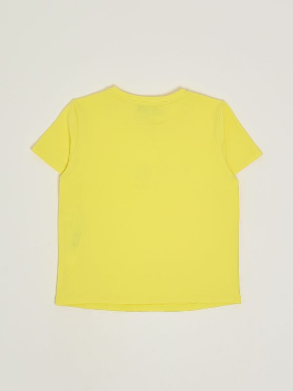 2. T-shirt bambina in cotone stretch Giallo Twinset 261gj2250