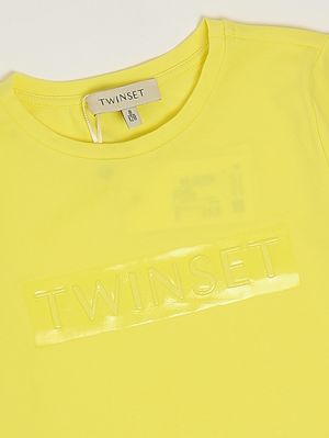 3. T-shirt bambina in cotone stretch Giallo