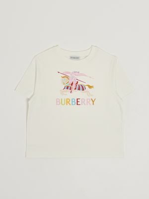 Burberry Cedar cotton t-shirt for girls - White | Caposerio.com