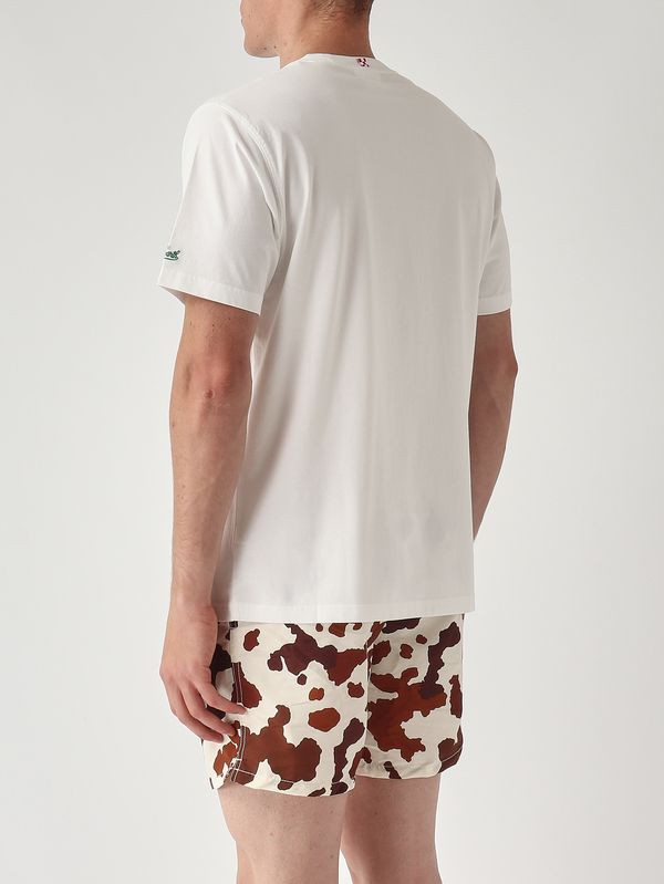 4. Men's Austin cotton T-shirt Golden Power 01n MC2 Saint Barth aus0001