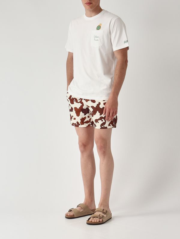 2. Men's Austin cotton T-shirt Golden Power 01n MC2 Saint Barth aus0001