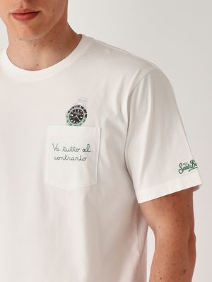5. Men's Austin cotton T-shirt Watch Contr 01n Emb