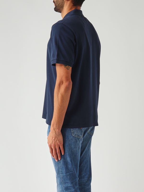 4. Herren-Poloshirt Charles aus Stretch-Baumwolle Piqué 61 Marineblau MC2 Saint Barth chs0001