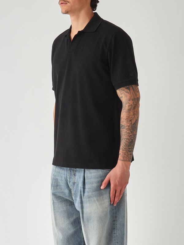 3. Herren-Poloshirt Charles aus Stretch-Baumwolle Piquet 00 Schwarz MC2 Saint Barth chs0001