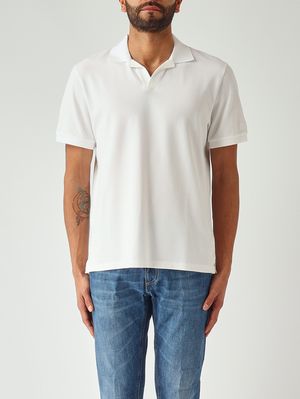 1. Polo homme Charles en coton stretch Piquet 01n Blanc