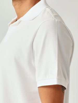 5. Polo homme Charles en coton stretch Piquet 01n Blanc