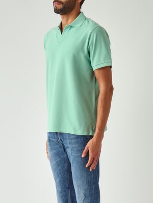 3. Polo para hombre Charles de algodón elástico Piqué 53 Salvia
