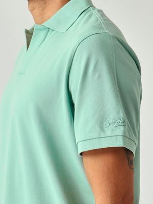 5. Polo para hombre Charles de algodón elástico Piqué 53 Salvia