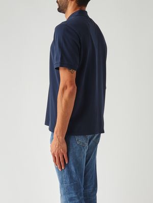 4. Herren-Poloshirt Charles aus Stretch-Baumwolle Piqué 61 Marineblau