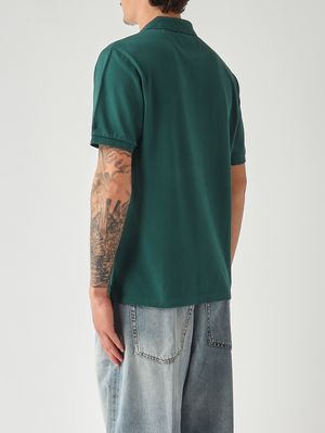 4. Herren-Poloshirt Charles aus Stretch-Baumwolle Piquet 51 Britisch Grün