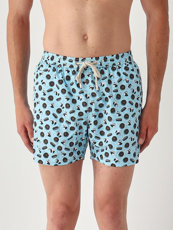 Herren-Badehose Lighting mit Mikro-Muster Panda MC2 Saint Barth